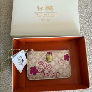 Coach Floral ID Wristlet